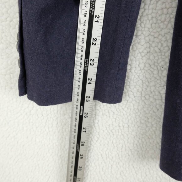 William Hunt Blazer Mens 44R Blue Linen Two Button Vented Casual Lightweight - Picture 11 of 13